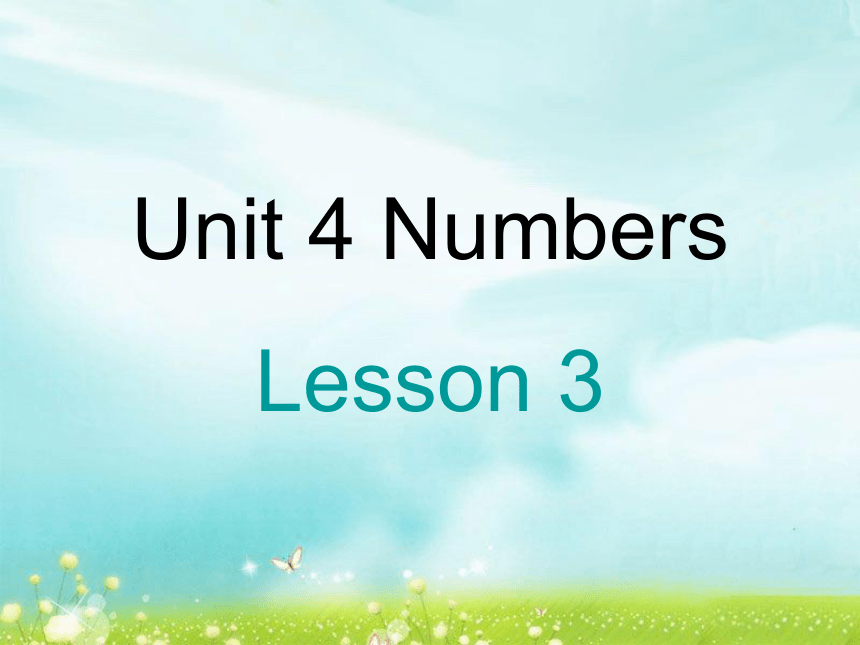Unit 4 Numbers Lesson 3 课件
