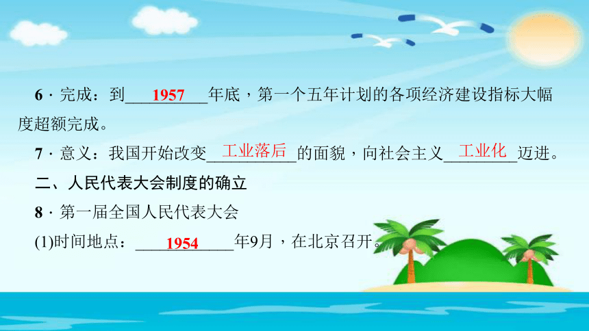 2017-2018学年人教版（部编2017）八年级历史下册第4课　工业化的起步和人民代表大会制度的确立课件