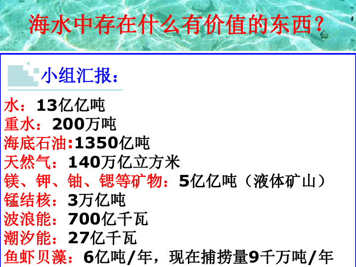 人教版高一化学必修2第4章第一节　开发利用金属矿物和海水资源 （共21张PPT）