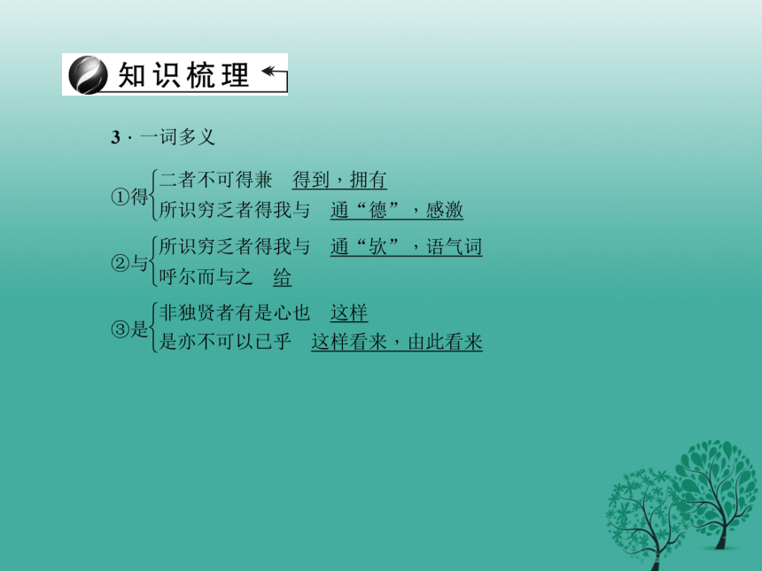 （陕西）2018中考语文（文言文复习）第3篇《孟子三则》ppt课件