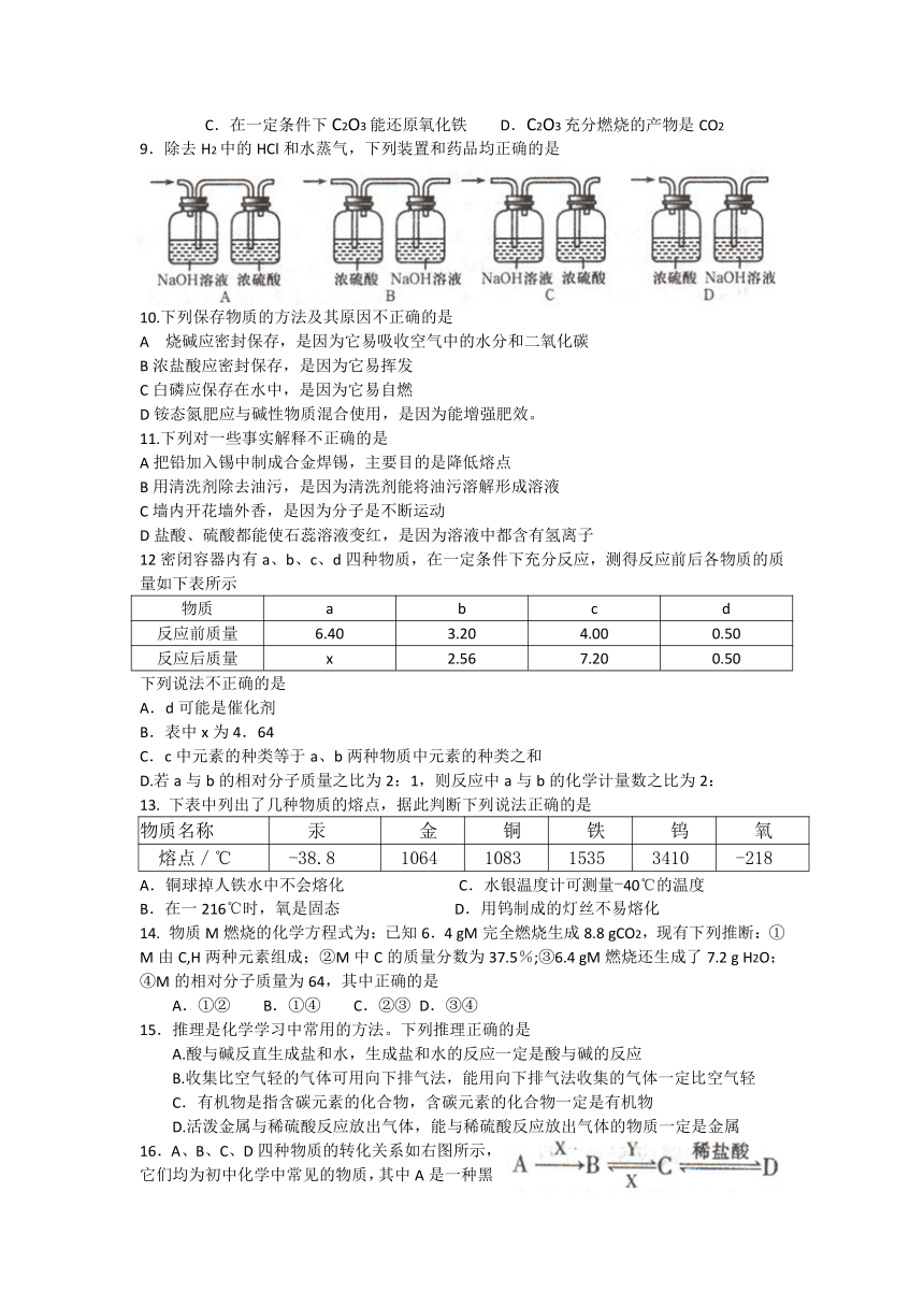 2012年全国初中学生化学素质和实验能力竞赛河南赛区预赛试卷（无答案）