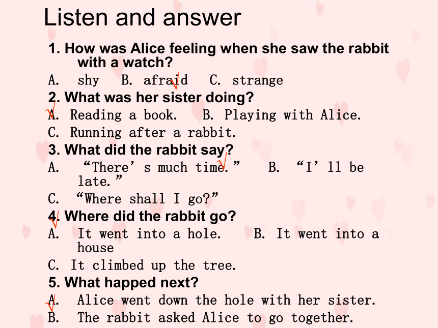 Module 6 Unit 2 The white rabbit was looking at its watch. (浙江省嘉兴市)