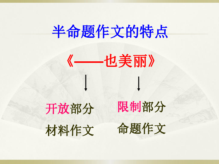 中考作文辅导课件——半命题作文审题课件（共18张幻灯片）