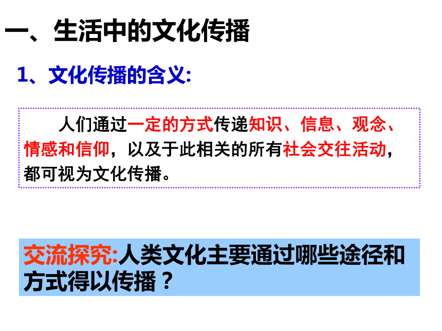 人教版高二政治必修三3.2文化在交流中传播课件 (共34张PPT)