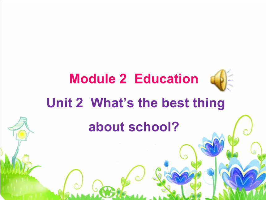 九年级下Module 2 EducationUnit 2 What’s the best thing about school?