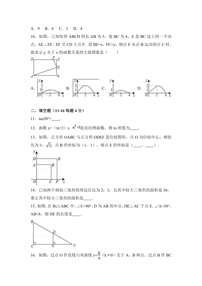 福建省莆田二十五中2016-2017学年九年级（上）期末数学试卷（解析版）