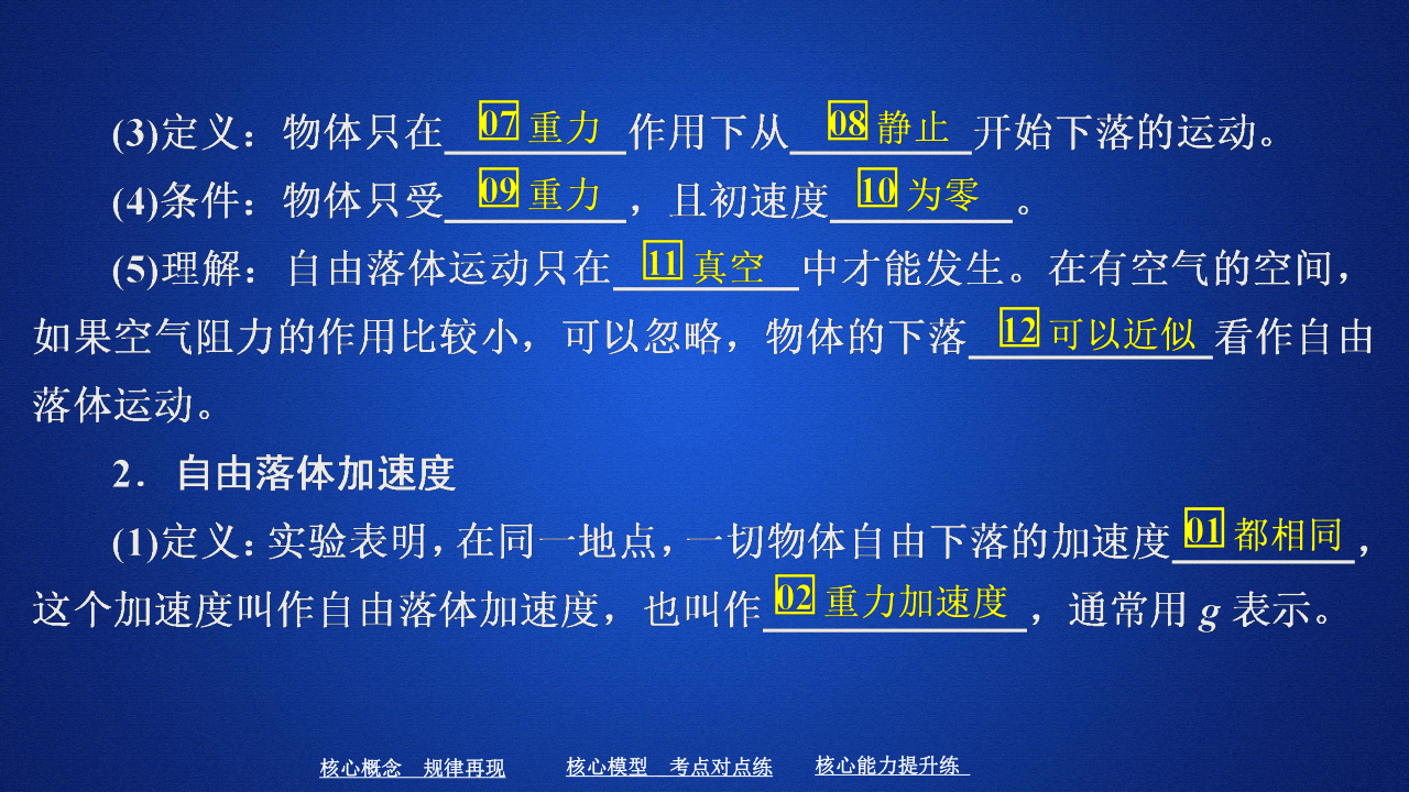 人教版2019高一物理必修一第二章24自由落體運動課件共34張ppt