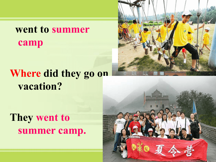 Unit 1 Where did you go on vacation? Section A The First Period (1a-1c) 课件