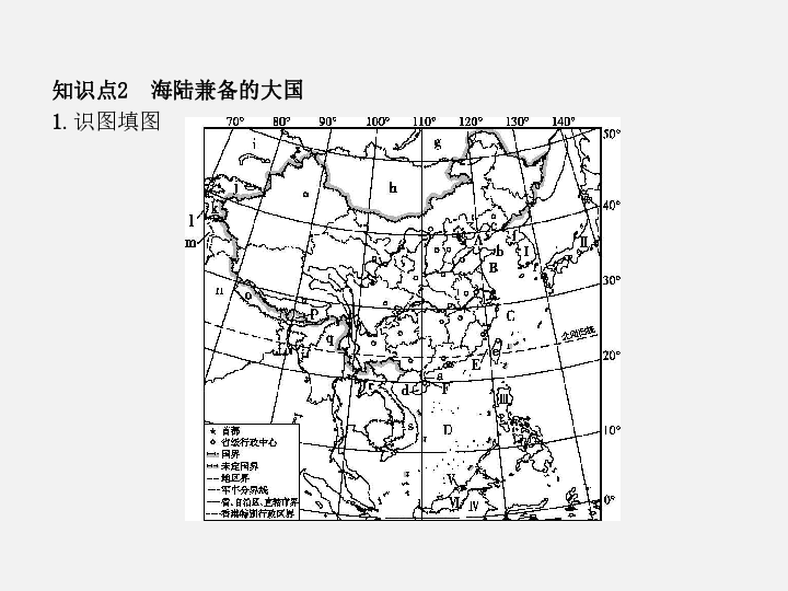 2020年中考地理复习：教材基础知识过关 专题十一　从世界看中国(37张ppt)