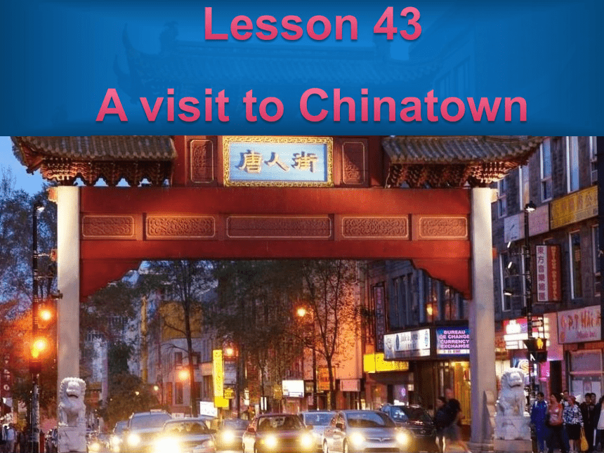 Unit 8 Culture Shapes Us.Lesson 43 A Visit to Chinatown.课件