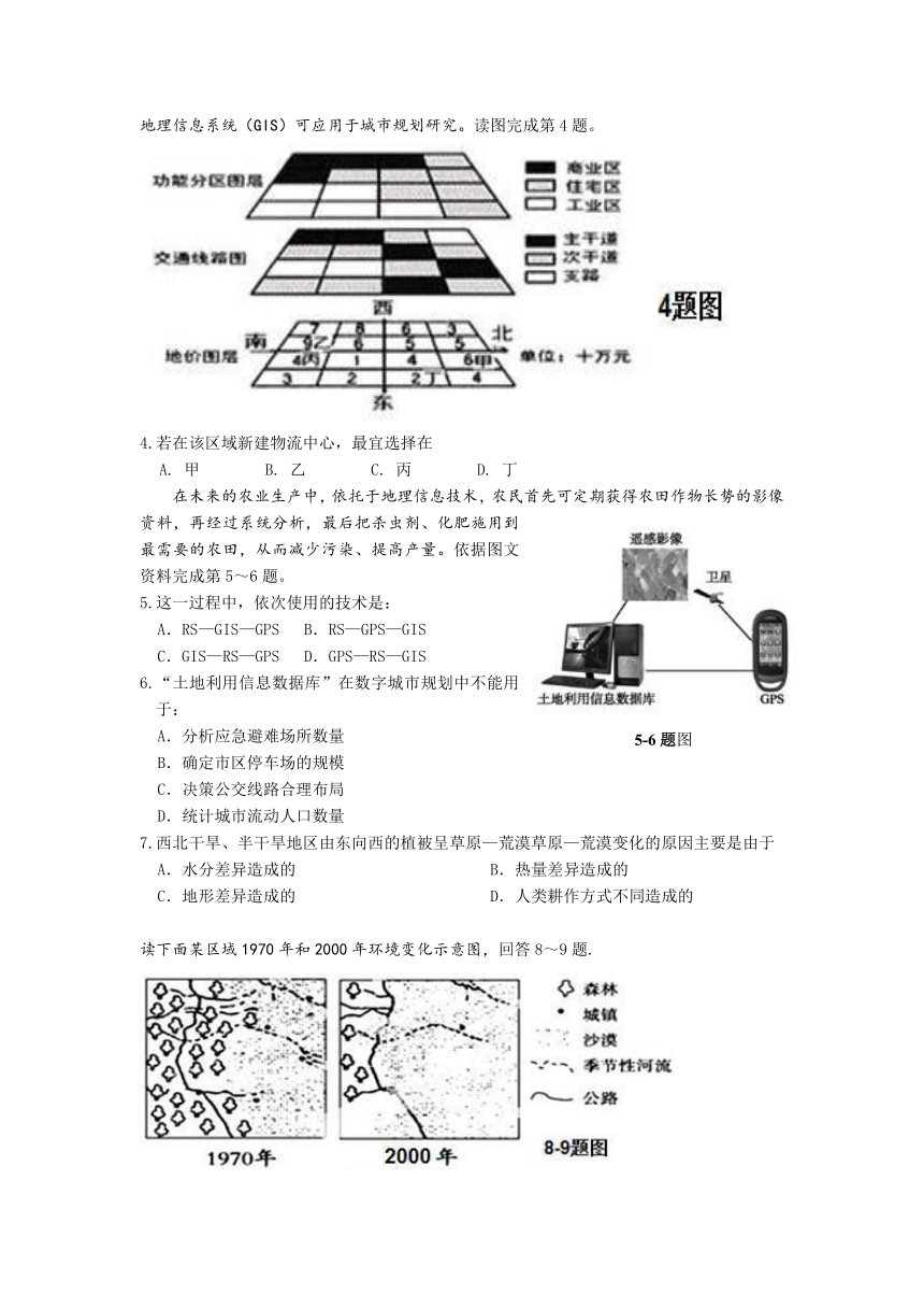 山东省菏泽市2016-2017学年高二上学期期末考试地理试题B卷 Word版含答案