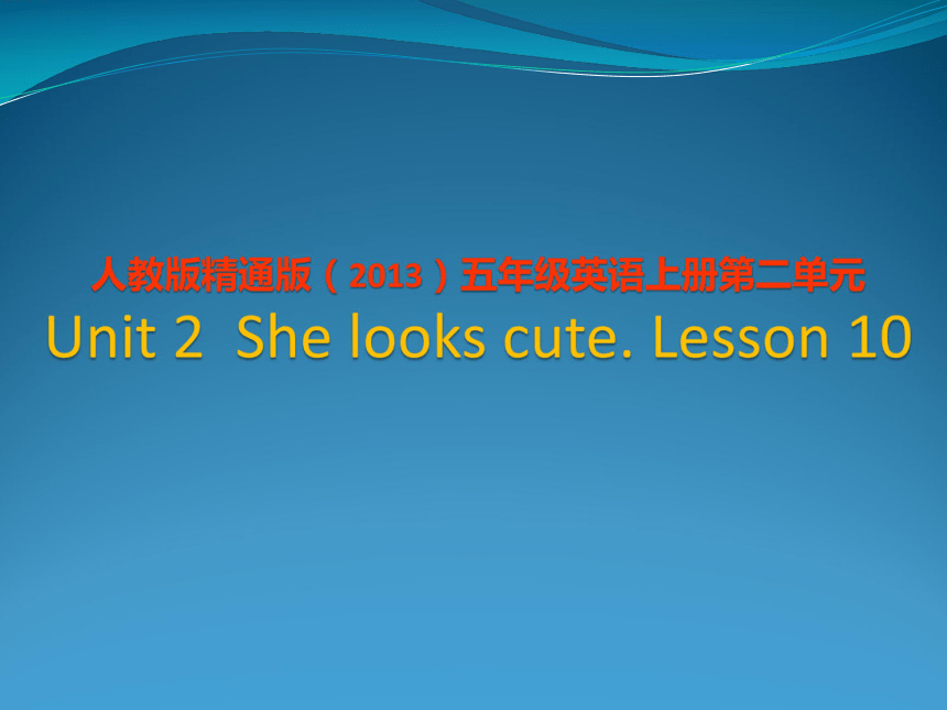 Unit2 She looks cute(Lesson10) 课件(共15张ppt)