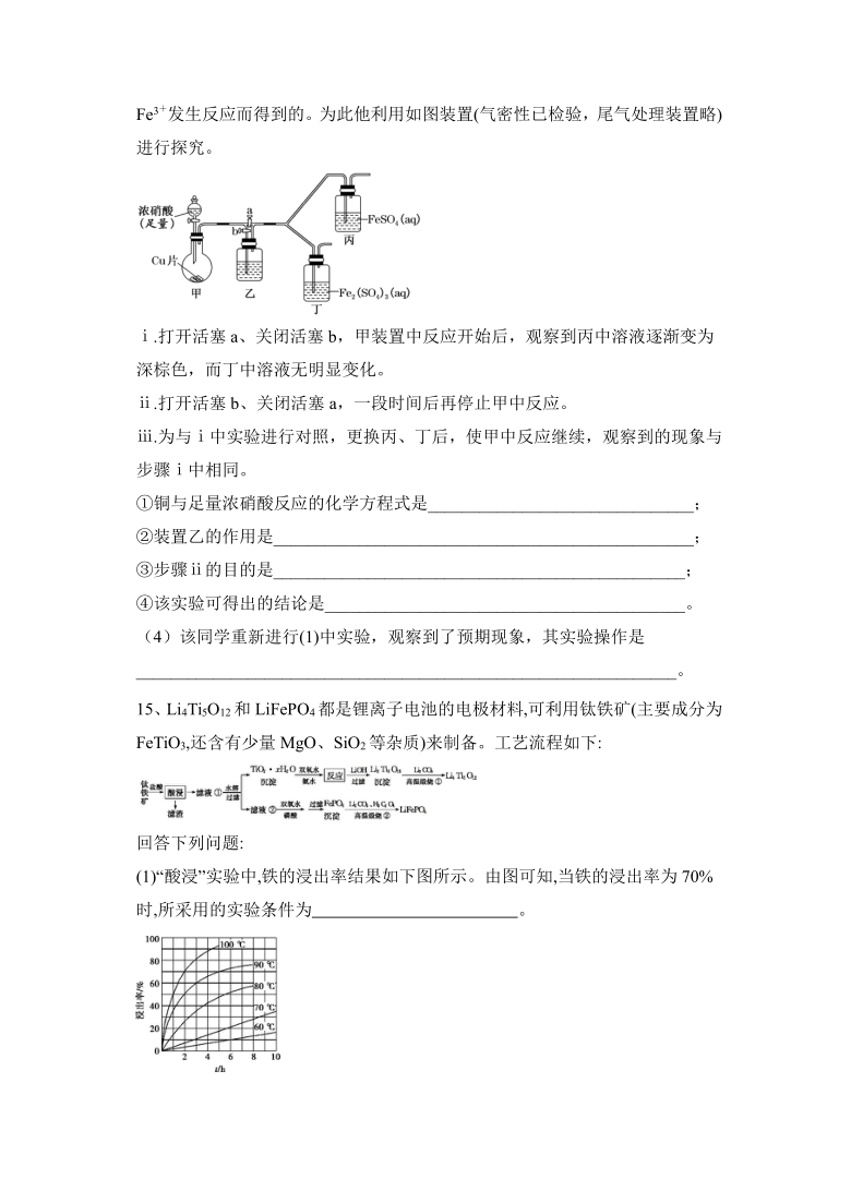 2021届人教版高考化学：金属及其化合物（一轮）含答案