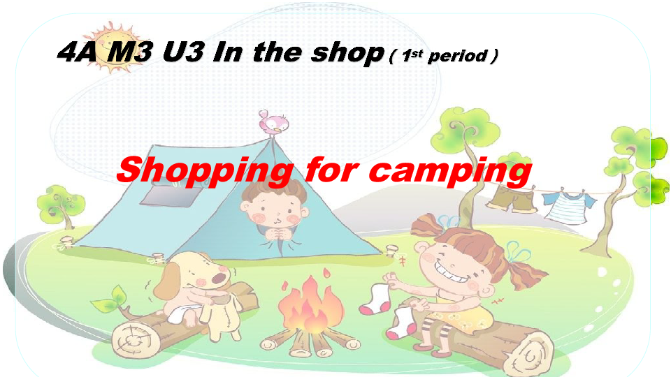 Module 3 Unit 3 In the shop Period 1 （Shopping for camping ）课件（28张PPT）
