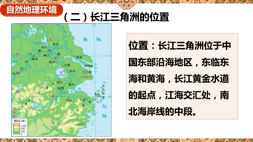 长江三角洲的地理位置图片