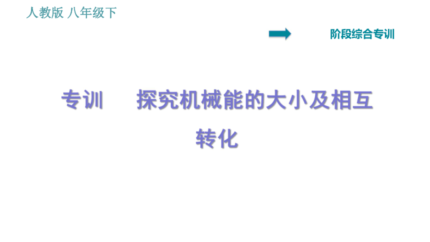 人教版八年级下册物理习题课件 第11章 阶段综合专训   探究机械能的大小及相互转化（33张）