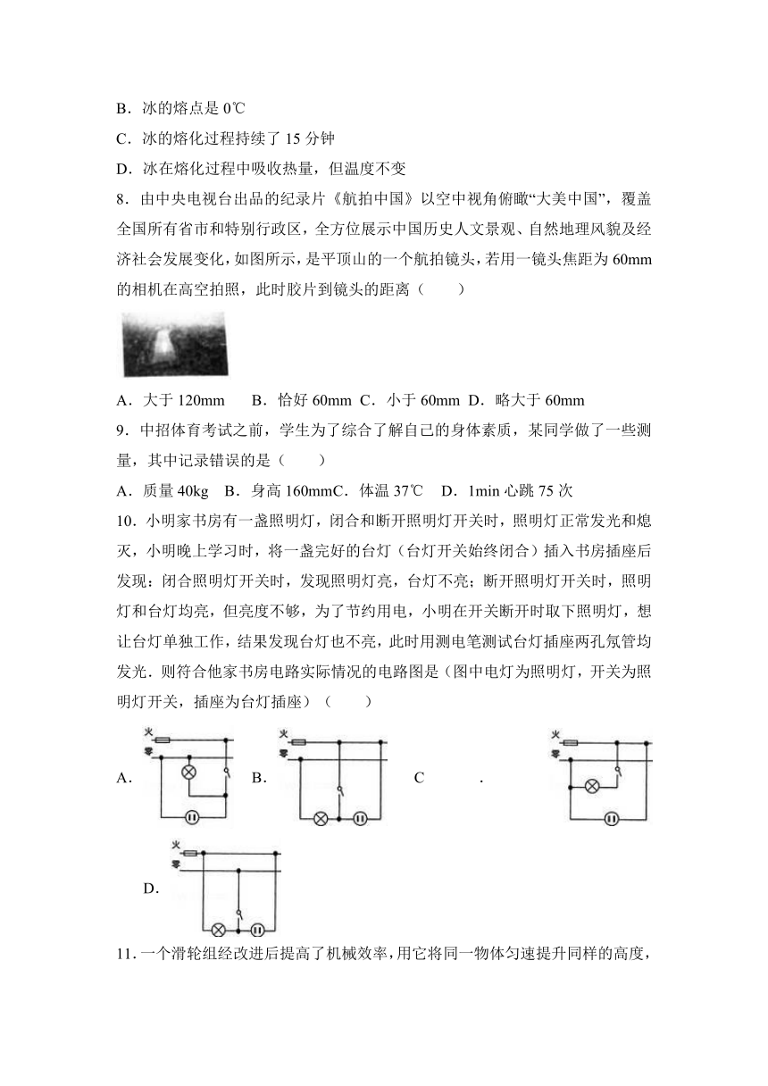 2017年河南省平顶山市中考物理一模试卷（解析版）