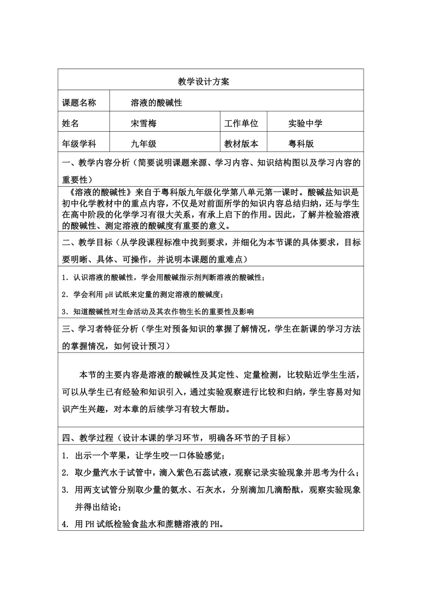 8.1 溶液的酸碱性