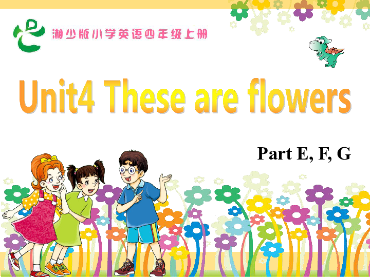 Unit 4 These are flowers 第三课时课件（21张PPT）