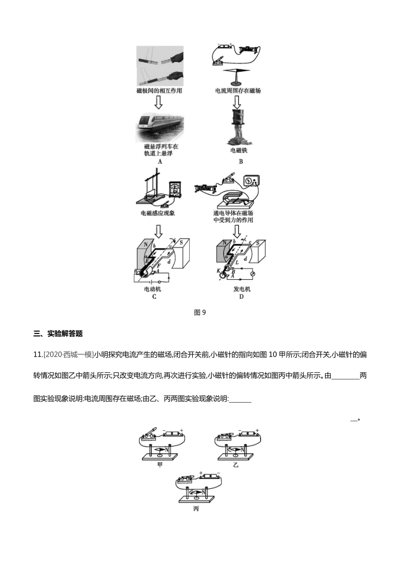 2021年北京市中考物理一轮复习课时训练 电磁现象（含答案）