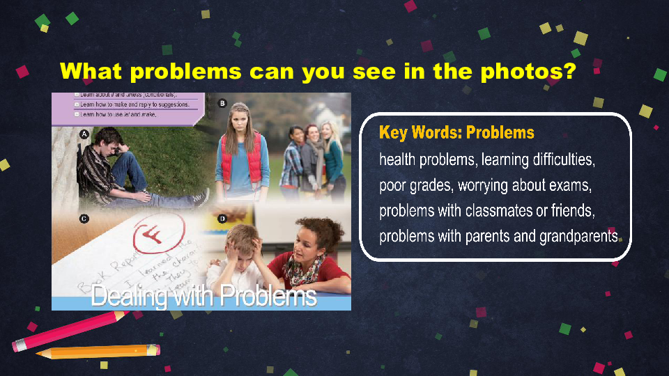 八年级英语下册师大版Unit 4 Dealing with Problems Lesson 10 Problem Page 1课件（75张ppt）
