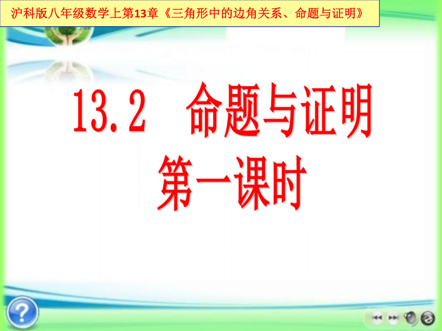 13.2命题与证明(第一课时)课件