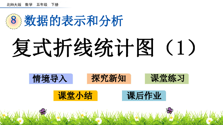 五年级下册数学课件8.2 复式折线统计图（1）北师大版(共15张PPT)