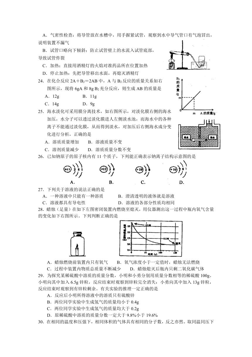 江苏省苏州工业园区2013届九年级上学期期末考试化学试题（有答案）