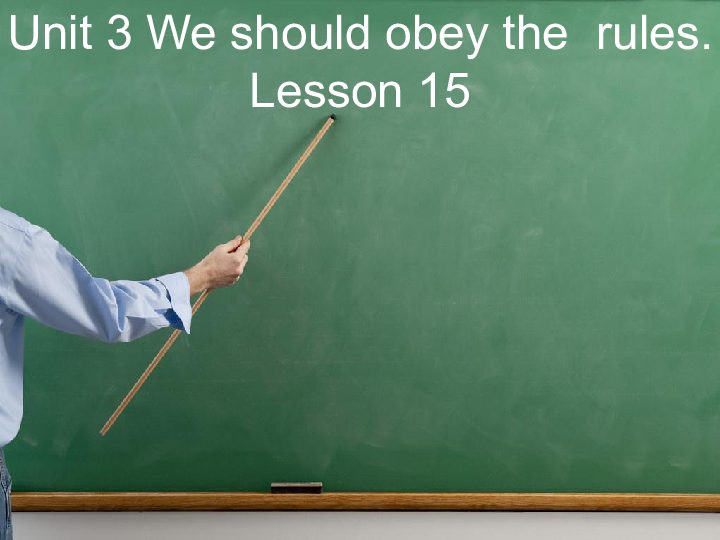 Unit3 We should obey the rules.(Lesson15) 课件（20张PPT）