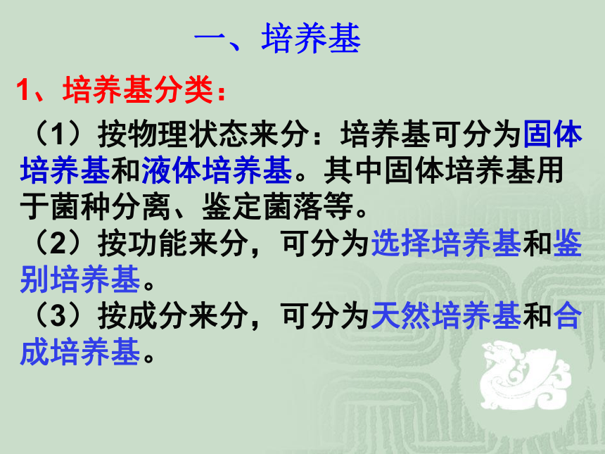 高中生物人教版选修1专题1课题一2.1 微生物的实验室培养 课件（共25张ppt）