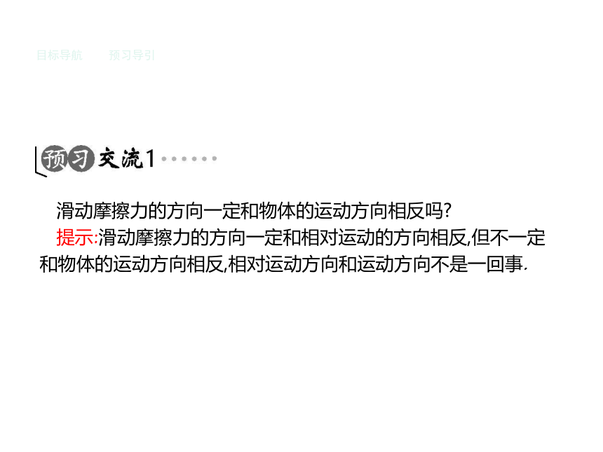 粤教版必修1同步教学课件：3.2研究摩擦力