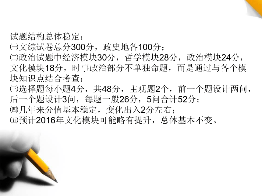 2016年高考文综政治考前复习——深圳讲座 课件（98张PPT）
