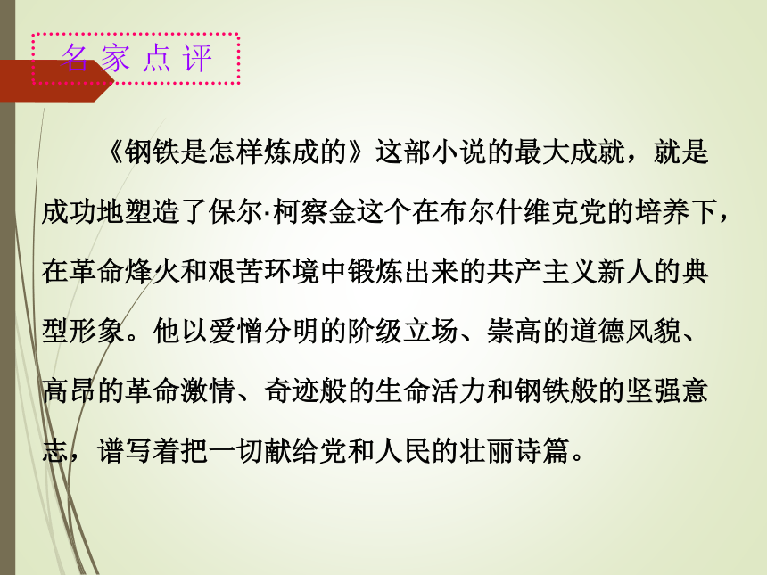 名著阅读《钢铁是怎样炼成的》课件