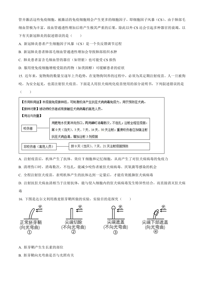 四川省乐山市2020-2021学年高二上学期期末考试生物试题   含答案