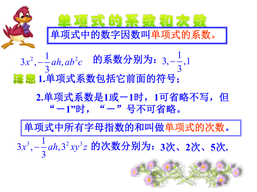 青岛版数学七年级上6.1单项式与多项式课件