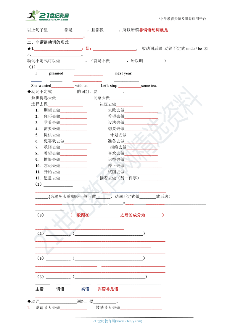 中考英语二轮语法点专题：非谓语动词 知识点复习+知识点默写+真题训练（含答案）