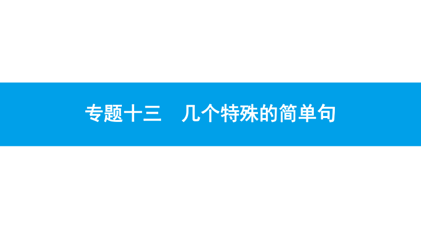 人教版新目标英语2018中考第二轮专题复习课件-专题十三  简单句