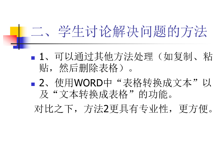 清华大学版（2012） 七年级上册信息技术 课件 - 3.9轻松变脸 ——表格、文本的相互转换  (共18张PPT)