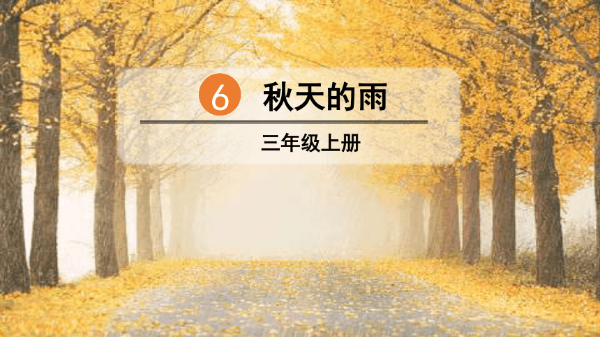 部编版小学语文三年级上册  6 秋天的雨  课件（36张PPT）