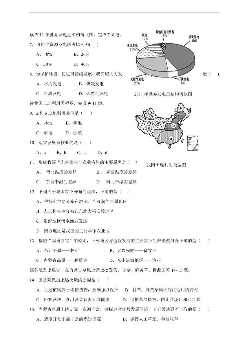 广东省梅州市梅江区实验中学2016-2017学年七年级下学期第一次月考地理试题