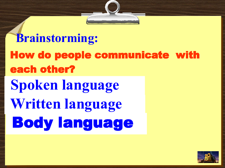 Book4 Module3 Body Language and Non-Verbal Communication Period1 Introduction  6 speaking课件（24张PPT)