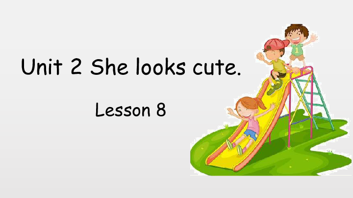 Unit 2 She looks cute. Lesson 8 课件（19张PPT）