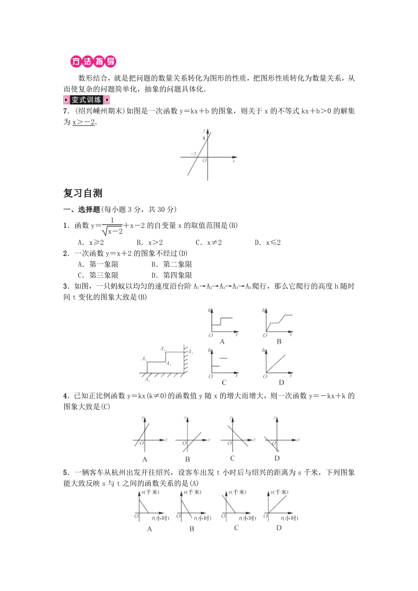 2017-2018学年浙教版八年级数学上册期末复习(五)一次函数（答案版）