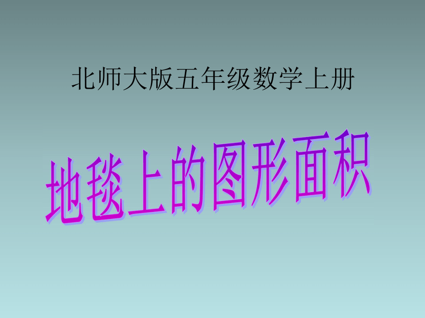 （北师大版）五年级数学上册课件 地摊上的图形面积一