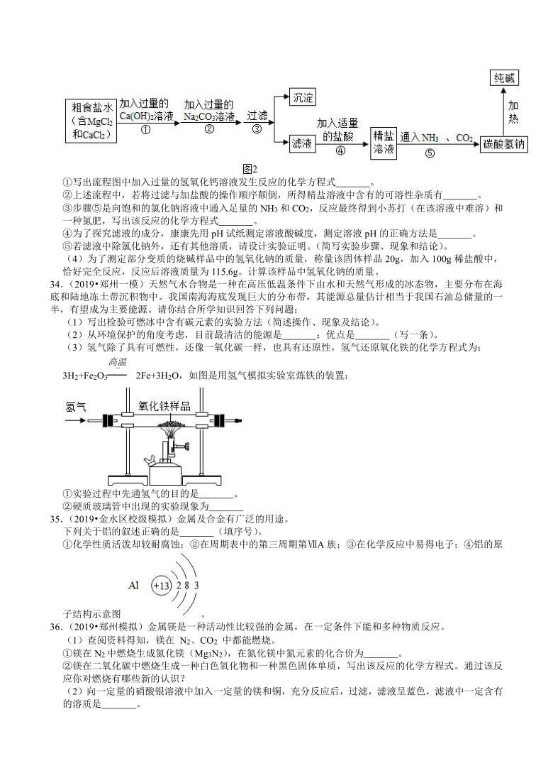 2018-2020年河南中考化学复习各地区模拟试题分类（郑州专版）（3）——质量守恒定律（含解析答案）