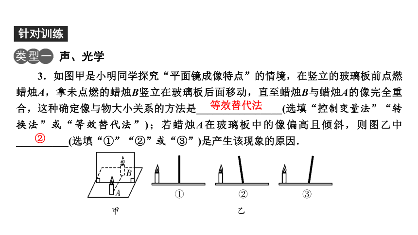 2018年沪科版物理中考复习第二轮专题2  填空题