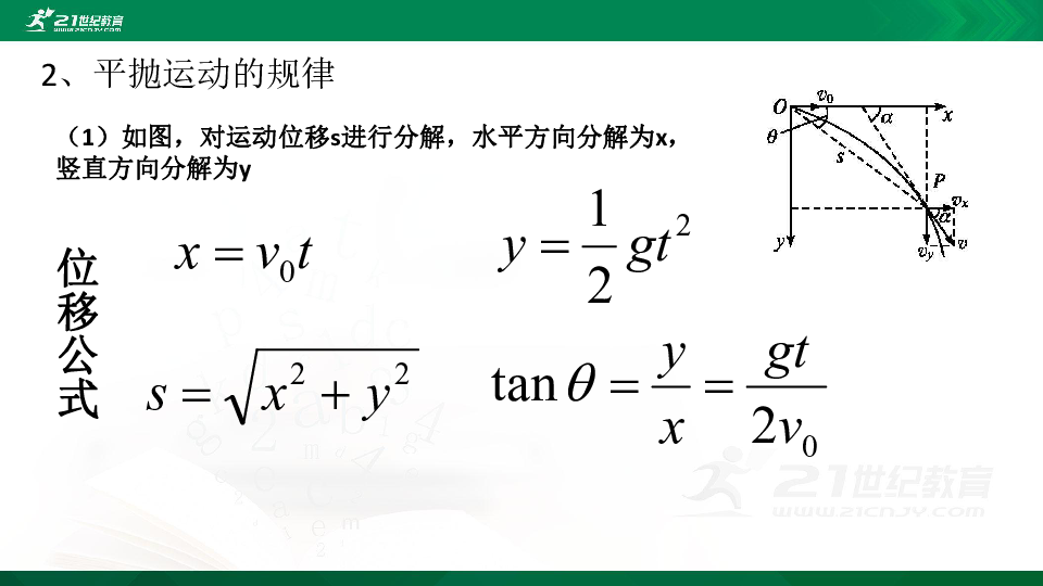 一轮复习第四章曲线运动第二节平抛运动课件