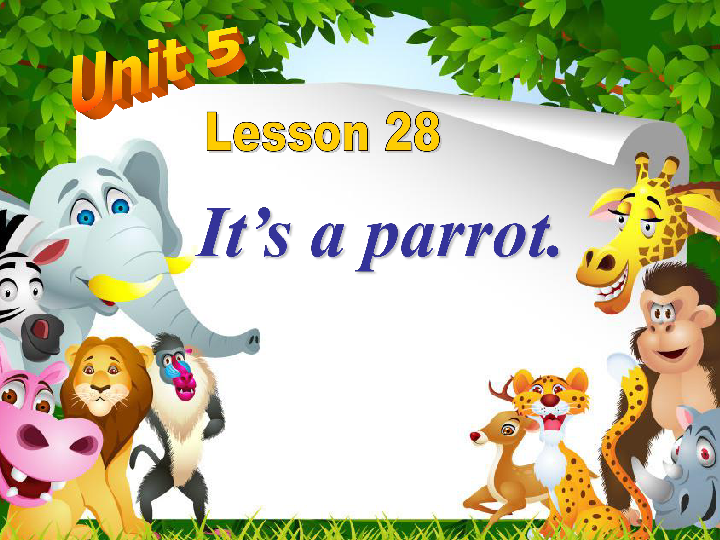 Unit5 It’s a parrot.(Lesson28) 课件(29张PPT)