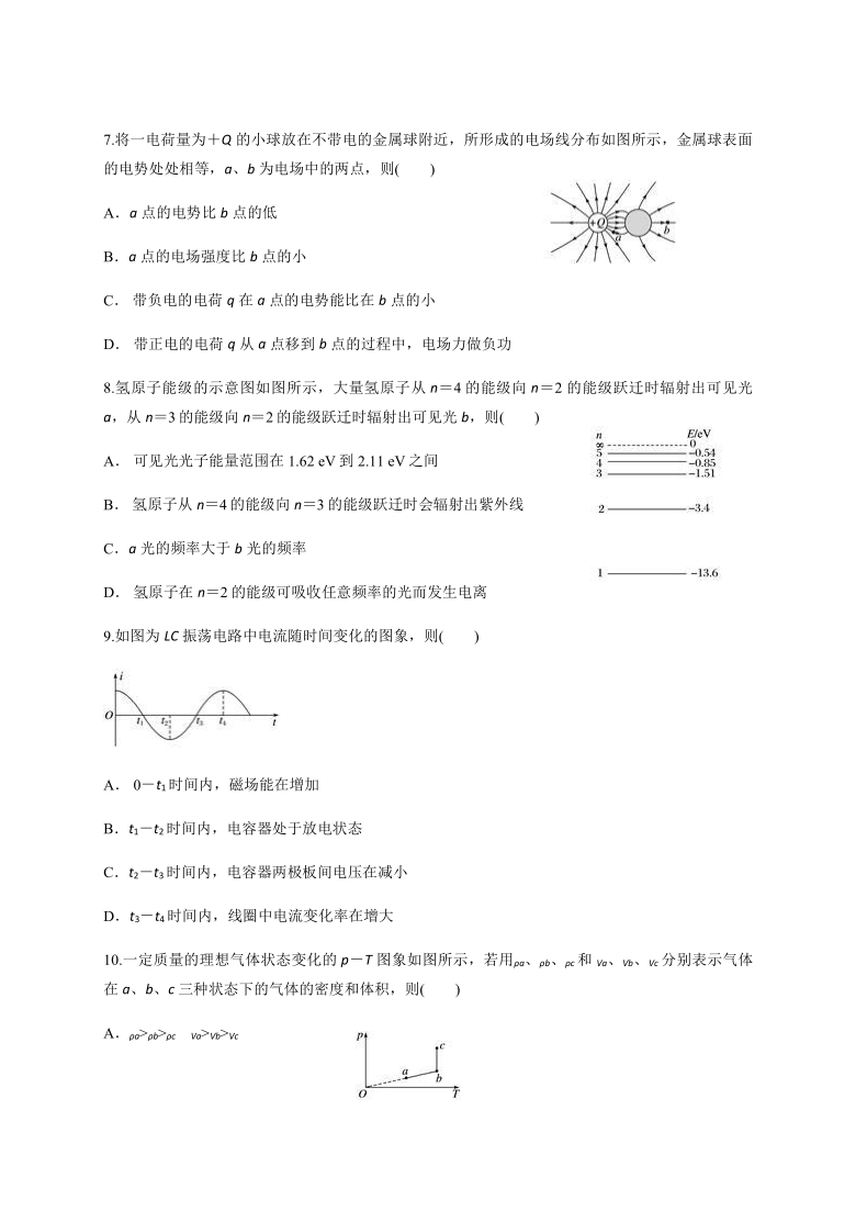 云南省马关一高2020-2021学年高二下学期6月月考物理试题 Word版含答案