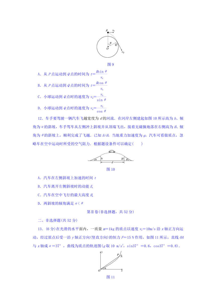 《单元滚动检测卷》高中物理（人教版）精练：第四章 曲线运动 万有引力与航天（含答案）